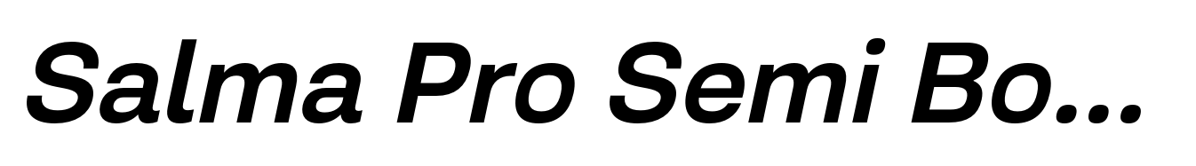 Salma Pro Semi Bold Italic
